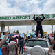 Blocking off the Lagos airport access toll.